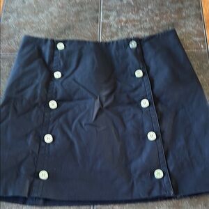 Michael Kors Black Mini Skirt with Silver Buttons Sz 12